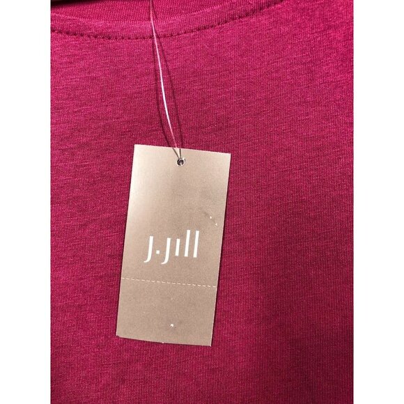 J.Jill Tunic Top Fuchsia Sangria Pink 3/4 Bell Sleeve Oversized Womens Small S - Picture 5 of 8